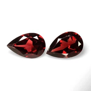 5,96 quilates y 12x8x4,5 mm_ granate rojo natural en forma de pera 2 piezas piedras preciosas sueltas - Imagen 1 de 9