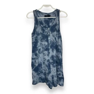 NWOT Polo Ralph Lauren Women's S Blue Tie Dye Sleeveless Lightweight 3" Romper - Picture 1 of 7