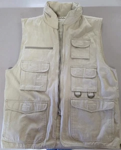 Cabela’s Canvas Weste Damen Größe S hellbraun Kapuze durchgehender Reißverschluss mehrere Taschen Jagd Fisch  - Bild 1 von 5