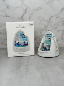 Hallmark Keepsake Magic 'Frosty Falls' 2010 Ornament Light & Motion Autographed - Picture 1 of 11