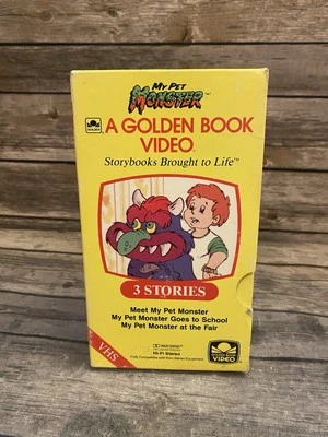 My Pet Monster A Golden Book Video 3 Stories VHS, Vintage - Image 1 of 4