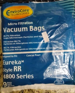 Eureka Style RR 4800 Serie Vakuumbeutel EnviroCare Mikrofiltration 3er Pack Neu - Bild 1 von 2
