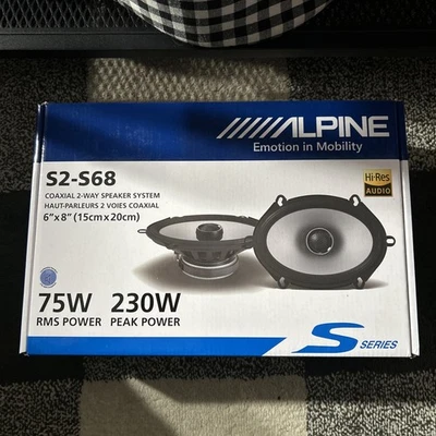 Alpine S2-S68 - Next-Generation S-Series 6x8 Coaxial Speaker Set - BRAND NEW - Image 1 of 3