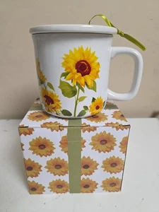 Taza de café girasol 16 oz con tapa/montaña rusa Temp-tations de Tara  - Imagen 1 de 7