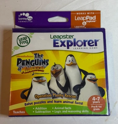 Leap Frog Leapster Explorer Cartridge Game - Penguins of Madagascar - New - Image 1 of 2