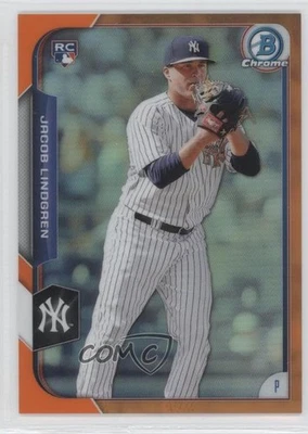 2015 Bowman Chrome Orange Refractor /25 Jacob Lindgren #14 Rookie RC - Image 1 of 2