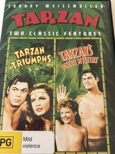 Tarzan Triumphs / Tarzan's Desert Mystery Johnny Weissmuller DVD Like New - Picture 1 of 3