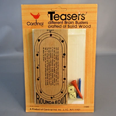 Vintage Cardinal Teasers Wooden Roundabout Brain Buster Game NEW Old Stock - Image 1 of 4