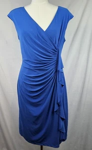 Black Label by Evan Picone blaues Kleid Gr. 8 klassisch feminin sexy Cocktail Party - Bild 1 von 6