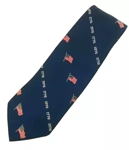 Vintage Bicentennial 1976 1776 Flag USA Men's Tie Arden Cravats 4" W Polyester - Picture 1 of 3