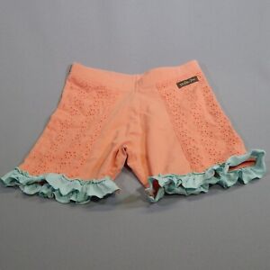 Matilda Jane Shorties Girls Size 10 Coral Cove Orange Cotton Lace Accent Ruffle 