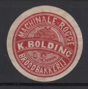 Dutch Advertising Stamp - Machine Rye Bread Bakery K. Bolding - Picture 1 of 1