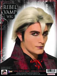 REBEL VAMP BLACK/WHITE WIG VAMPIRE - Picture 1 of 1