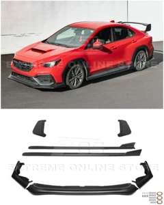 For 22-Up Subaru WRX JDM CS Style ABS Matte Black Exterior Aero Body Lip Kit - Picture 1 of 24