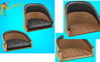 1/48 Wicker Seat Full Back - 1X Short W/Small Leather Pad & 1X Tall W/Big Pad