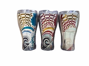 3 vasos para bebidas frías de plástico duro aislados de Coca Cola Coke Royal Caribbean - Imagen 1 de 7