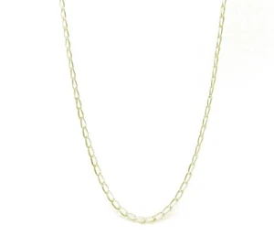 18K YELLOW GOLD PAPERCLIP LINK CHAIN 20.1” LENGTH - ITALIAN GOLD CHAIN - Picture 1 of 7