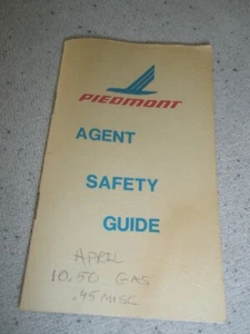 PIEDMONT AIRLINES employees safety guide booklet 1980's - Picture 1 of 12