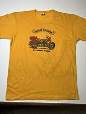 Vintage 70s 80s Harley Davidson HD of Puerto Rico Tshirt Sz XL Yellow New VTG