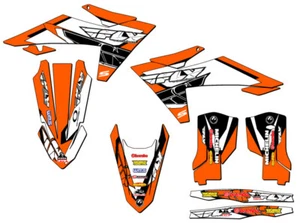 2023 SXF 13 FLY Orange Senge Graphics Kit Compatible with KTM - Foto 1 di 10