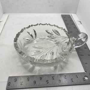 Crystal Nappy Dish - Frosted Flowers 12-923K - Picture 1 of 7