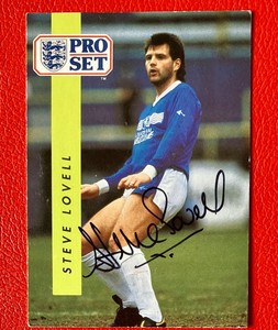 Steve Lovell Retired Welsh Footballer Signed Small Photo Card 