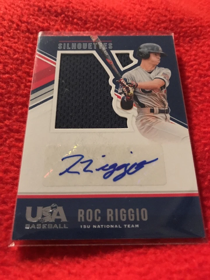 2018 USA Stars & Stripes Silhouettes Roc Riggio Auto Game Used Jersey! /149!  - Image 1 of 1