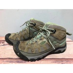 Keen Targhee Vent Mid 1018589 Tan Green Lace Up Hiking Boots Womens 11 (w8g) - Picture 1 of 10