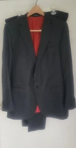 Vitale Barberis Canonico Dark Gray 2 PC Suit 100% Pure Wool - Suit Supply-US 44 - Picture 1 of 24