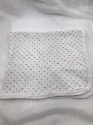 Manta térmica para bebé Garanimals tejido gofre blanca con lunares multicolores Foto 1 de 4