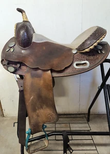 MARTHA JOSEY-Circle Y Western Barrel Saddle-15.5" seat-Vintage-still popular!! - Picture 1 of 14