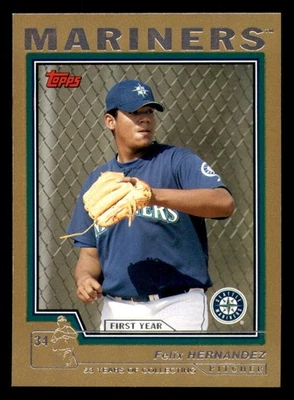 2004 Topps Traded GOLD - SEATTLE MARINERS Team Set w/ Felix Hernandez FY RC - Image 1 of 4