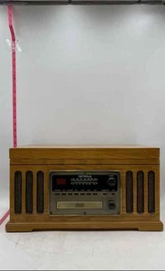 Detrola Brown Home Audio Rectangle All-In-One Music Center Record Player - Picture 1 of 8