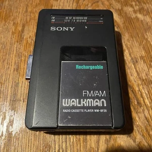 Vintage Sony Walkman WM-BF28 Stereo FM/AM Radio Cassette Player Rechargeable - Picture 1 of 12