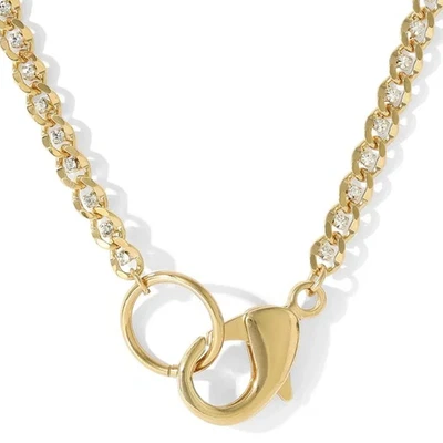 Vanessa Mooney THE LILLIAN CLASP NECKLACE CZ Chain Necklace Foto 1 de 4