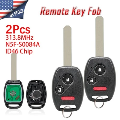 2 para 2011 2012 2013 2014 2105 2016 2017 Honda Odyssey 3 botões controle remoto chaveiro - Imagem 1 de 4