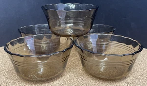 Pyrex Scalloped Glass Custard Cups #463 1.75 x 3.5" Set of 5 Vintage  - Picture 1 of 11