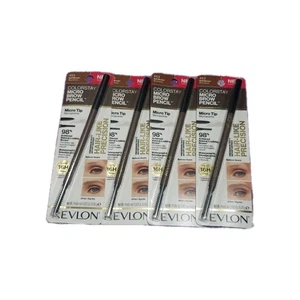 REVLON ColorStay Micro Brow Pencil w/Spoolie #453 SOFT BROWN 4 pack - Picture 1 of 1