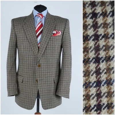 Mens Italian Tweed jacket 42R UK ROBERTO MANZONI Check Wool Sport Coat Blazer - Image 1 of 4