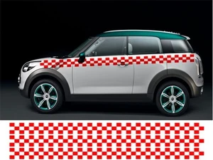 6m CHECKER STRIPE FOR MINI COOPER GRAPHICS DECALS STICKERS - Picture 1 of 2