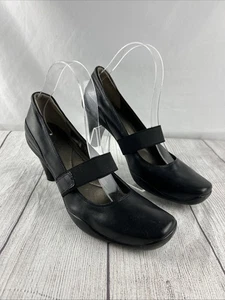 Kenneth Cole Reaction Mary Jane Pumps Shoes Size 8.5M Black Leather 3” High Heel - Picture 1 of 14