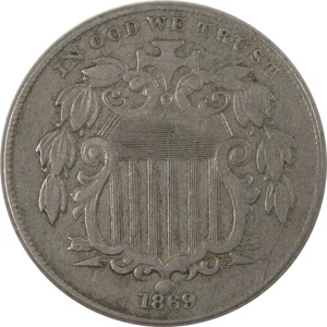 1869 Shield Nickel XF EF Extremely Fine Details 5c Coin SKU:I18069 - Picture 1 of 4