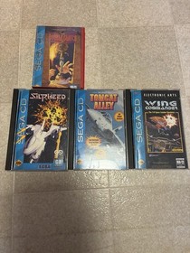Sega CD Game Lot Silpheed Tomcat Alley Wing Commander Double Switch + Bonus