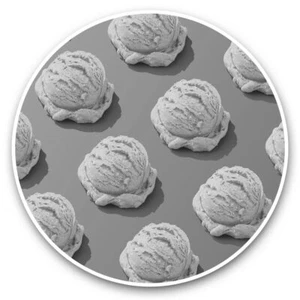 2 x Vinyl Stickers 7.5cm (bw) - Pink Strawberry Ice Cream Pattern #37520 - Afbeelding 1 van 9
