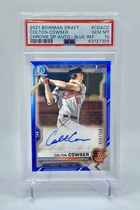 PSA 10 Colton Cowser 2021 Bowman Draft Chrome 1st Auto RC Blue Refractor /150 - Picture 1 of 2