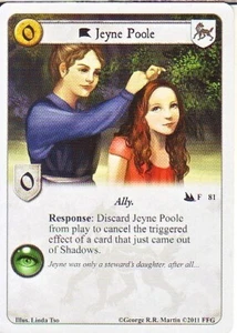3 x Jeyne Poole AGoT LCG 1.0 Game of Thrones Secrets and Spies 81 - Picture 1 of 1
