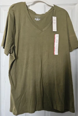 Camisa verde militar Merona para mujer/talla 4X EE. UU./ ropa deportiva para mujer Foto 1 de 4