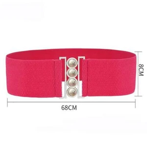 Fashion Stretch Buckle Wide Elastic Waist Belt Dress Corset Cinch Waistband FW - Picture 1 of 14
