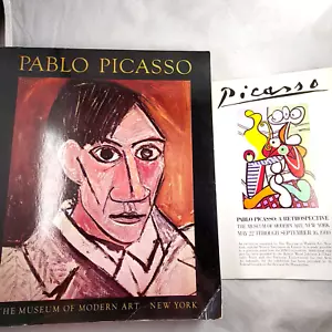 Pablo Picasso A Retrospective Paperback Book Plus Brochure from Picasso MoMA - Foto 1 di 8