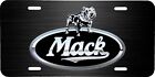 MACK TRUCK LOGO BLACK BRUSHED STEEL LOOK VEHICLE LICENSE PLATE AUTO FRONT TAG